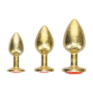 CONJUNTO DE 3 PLUGS ANAIS EM METAL MILAN COLLECTION (GOLD) - Image 2