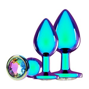 CONJUNTO DE 3 PLUGS ANAIS EM METAL VENICE COLLECTION (IRIDESCENTE) - Image 4