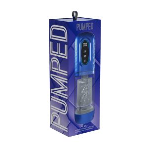 MASTURBADOR VIBRATÓRIO COM SUCÇÃO E IMPULSO VORTEX METALLIC BLUE PUMPED - Image 1