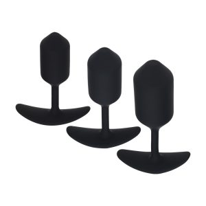 CONJUNTO DE 3 PLUGS ANAIS EM SILICONE COM PESO PRETO LEVELZ - Image 2