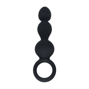 SONDA ANAL DE SILICONE COM PÉROLAS E ASA PRETO LEVELZ - Image 1
