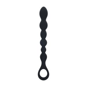 SONDA ANAL DE SILICONE COM PÉROLAS E ASA PRETO LEVELZ - Image 1