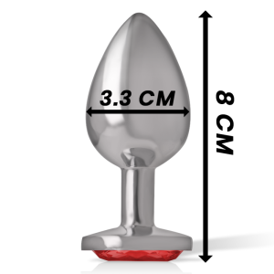 PLUG ANAL DE METAL INTENSE M (VERMELHO) | 8 CM - Image 4