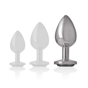 PLUG ANAL DE METAL CORAÇÃO L (BRANCO) | 9 CM - Image 5