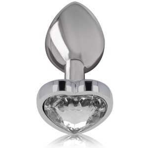 PLUG ANAL DE METAL CORAÇÃO L (BRANCO) | 9 CM - Image 2