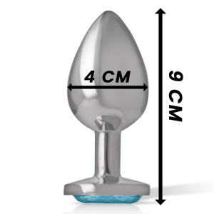 PLUG ANAL DE METAL CORAÇÃO L (AZUL) | 9 CM - Image 4