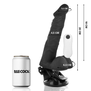 VIBRADOR REALÍSTICO ARTICULÁVEL PRETO (COM COMANDO) | 20 CM - Image 2