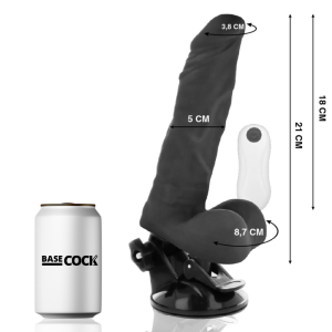 VIBRADOR REALÍSTICO ARTICULÁVEL PRETO (COM COMANDO) | 21 CM - Image 2