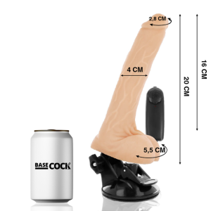 VIBRADOR REALÍSTICO BASECOCK (COM COMANDO E TESTÍCULOS) | 20 CM - Image 2