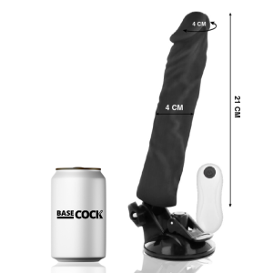 VIBRADOR REALÍSTICO BASECOCK PRETO (COM COMANDO) | 21 CM - Image 2