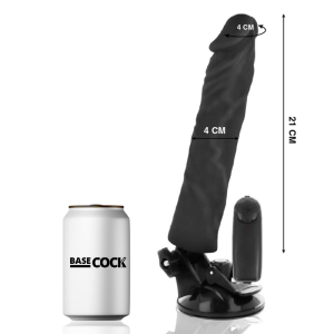 VIBRADOR REALÍSTICO BASECOCK PRETO (COM COMANDO) | 21 CM - Image 2