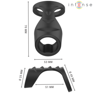ANEL DUPLO PARA O PÉNIS THEO (PRETO) - Image 3
