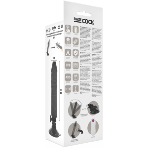 VIBRADOR REALÍSTICO BASECOCK PRETO (COM COMANDO) | 20 CM - Image 5
