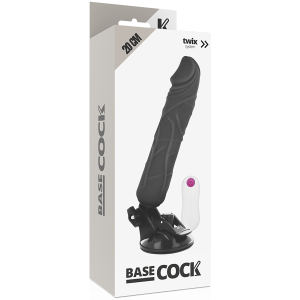 VIBRADOR REALÍSTICO BASECOCK PRETO (COM COMANDO) | 20 CM - Image 4