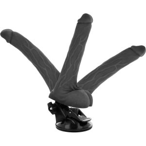 VIBRADOR REALÍSTICO ARTICULÁVEL PRETO (COM COMANDO) | 18,5 CM - Image 3