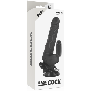 VIBRADOR REALÍSTICO BASECOCK PRETO (COM COMANDO) | 18,5 CM - Image 4