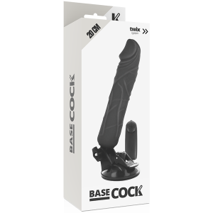 VIBRADOR REALÍSTICO BASECOCK PRETO (COM COMANDO) | 20 CM - Image 4