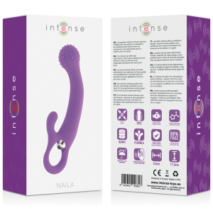 VIBRADOR NAILA COM ESTIMULADOR DE CLÍTORIS (LILÁS) - Image 6