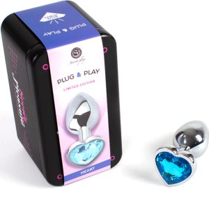 PLUG ANAL COM CORAÇÃO (AZUL) | 7 CM - Image 2