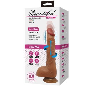 DILDO REALÍSTICO VIBRATÓRIO BEAUTIFUL WILKS (PELE ESCURA) | 25 CM - Image 6