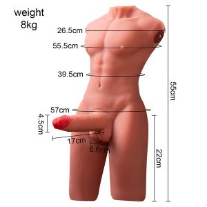 TORSO MASCULINO COM PÉNIS E VIBRAÇÃO JASON | 55 CM - Image 7
