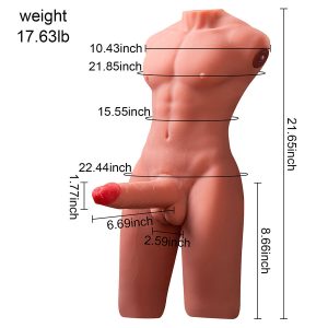 TORSO MASCULINO COM PÉNIS E VIBRAÇÃO JASON | 55 CM - Image 9