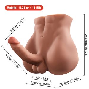 MASTURBADOR COM PÉNIS E ÂNUS BERTLETT (COM THRUSTING) | 18 CM - Image 5
