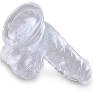 DILDO REALÍSTICO CLEAR COM TESTÍCULOS (TRANSPARENTE) | 10.1 CM - Image 4