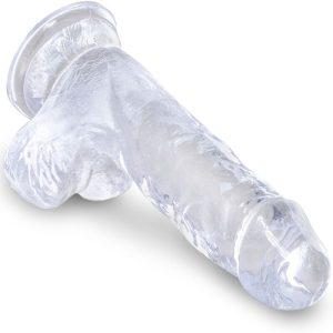 DILDO REALÍSTICO CLEAR COM TESTÍCULOS (TRANSPARENTE) | 10.1 CM - Image 3
