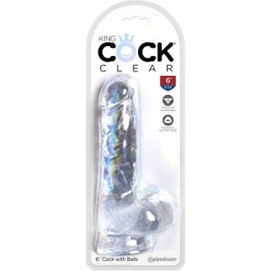 DILDO REALÍSTICO CLEAR COM TESTÍCULOS (TRANSPARENTE) | 13.5 CM - Image 5