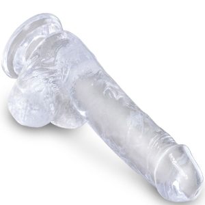 DILDO REALÍSTICO CLEAR COM TESTÍCULOS (TRANSPARENTE) | 13.5 CM - Image 3