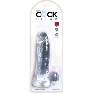 DILDO REALÍSTICO CLEAR COM TESTÍCULOS (TRANSPARENTE) | 15.2 CM - Image 5
