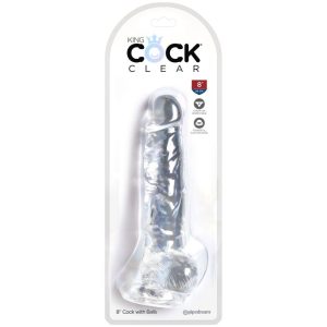 DILDO REALÍSTICO CLEAR COM TESTÍCULOS (TRANSPARENTE) | 16.5 CM - Image 5