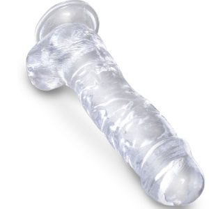 DILDO REALÍSTICO CLEAR COM TESTÍCULOS (TRANSPARENTE) | 16.5 CM - Image 3