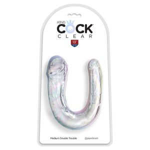 DILDO DUPLO DOUBLE TROUBLE (TRANSPARENTE) | 33 CM - Image 2