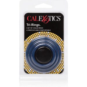 SET DE 3 ANÉIS PARA O PÉNIS CALEXOTICS (AZUL) - Image 3