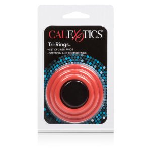 SET DE 3 ANÉIS PARA O PÉNIS CALEXOTICS (VERMELHO) - Image 4